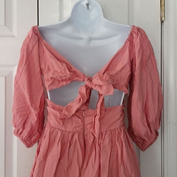HYFVE HYFVE HYFVE off the shoulder peek a boo mini swing dress Sz S EUC - Picture 6 of 7